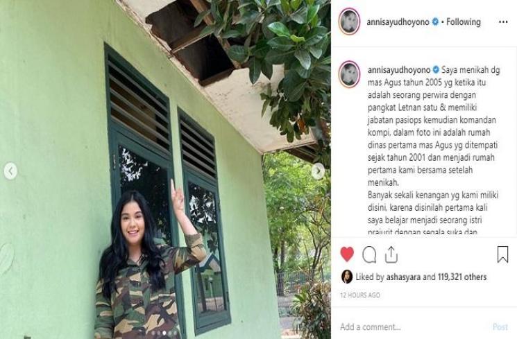 Annisa Yudhoyono napak tilas di rumah pertama awal menikah dengan Agus Yudhoyono (Instagram @annisayudhoyono)