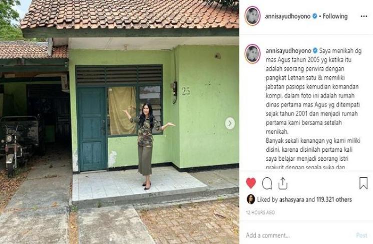 Annisa Yudhoyono napak tilas di rumah pertama awal menikah dengan Agus Yudhoyono (Instagram @annisayudhoyono)