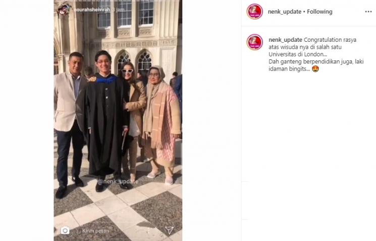 Teuku Rassya wisuda (Instagram/@nenk_update)