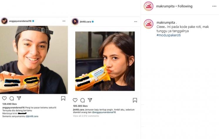 Angga Yunanda dan Zara eks JKT 48 (Instagram/@makrumpita)