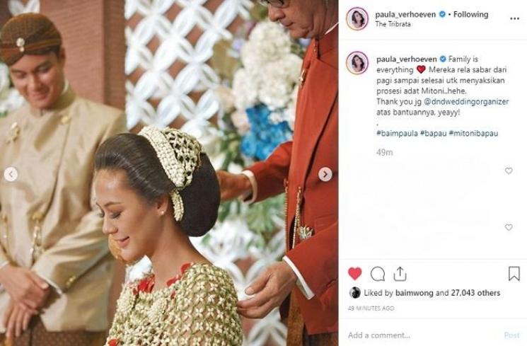 Acara 7 bulanan Paula Verhoeven dan Baim Wong (Instagram @paula_verhoeven)