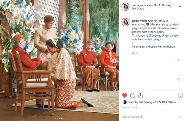 Acara 7 bulanan Paula Verhoeven dan Baim Wong (Instagram @paula_verhoeven)