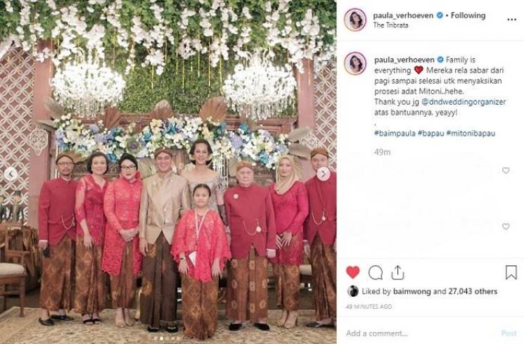 Acara 7 bulanan Paula Verhoeven dan Baim Wong (Instagram @paula_verhoeven)