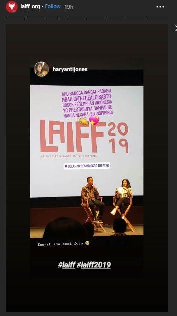 Sesi Q&A bareng Dian Sastrowardoyo. (Instagram/@laiff_org)