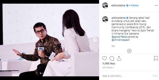 Wishnutama. (Instagram/@wishnutama)