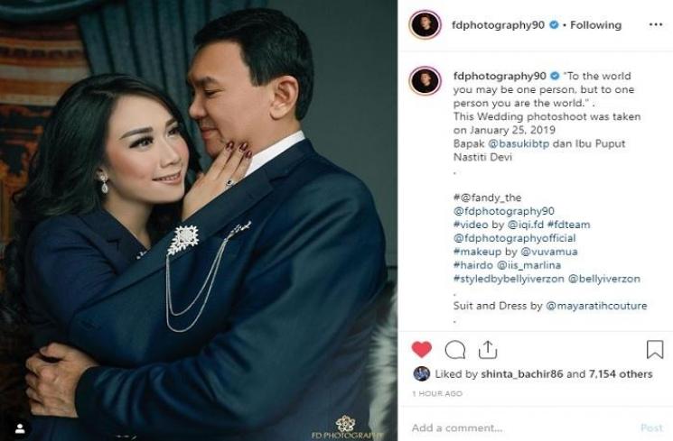 Ahok BTP dan Puput Nastiti Devi (Instagram @fdphotography90)