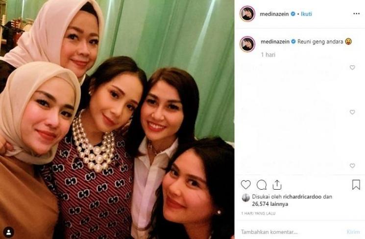 Medina Zein hadir ke konser Rans Entertainment (Instagram @medinazein)