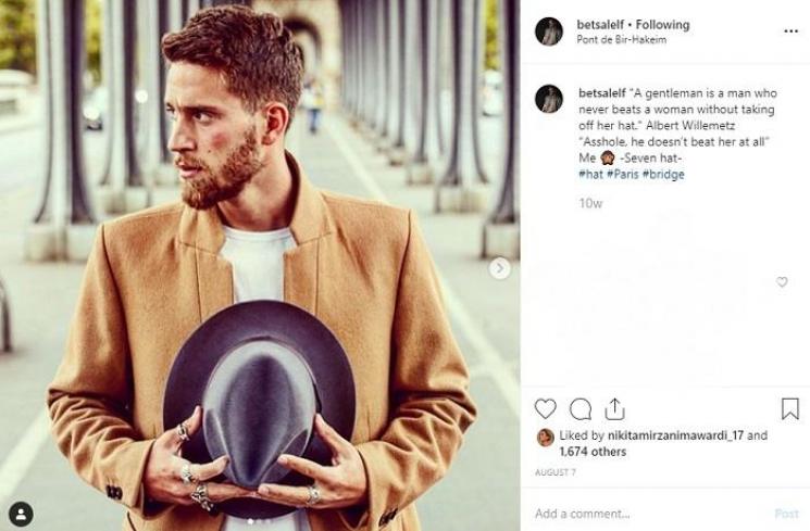 Bets, pacar bule Nikita Mirzani (Instagram @betsalelf)