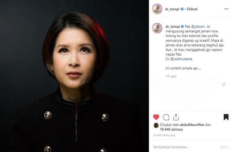 Kritikan Tompi (Instagram @dr_tompi)