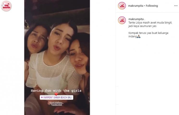 Naysila Mirdad, Nana Mirdad dan Lydia Kandou (Instagram/@makrumpita)