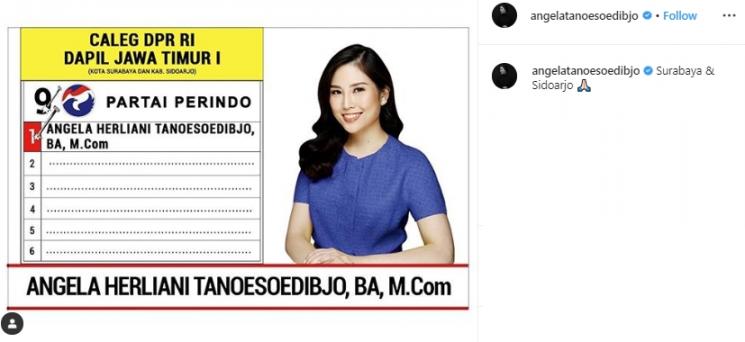 Angela Herliani Tanoesoedibjo (Instagram/@angelatanoesoedibjo)