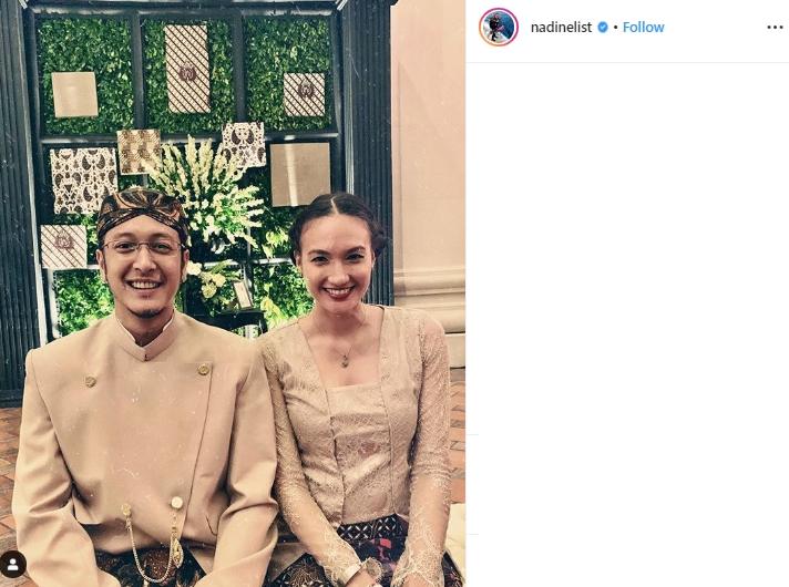 Nadine Chandrawinata dan Dimas Anggara (Instagram/@nadelinst)