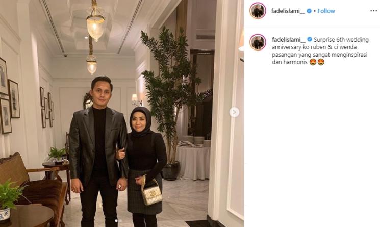 Muzdalifah dan Fadel Islami (Instagram/@fadelislami_)