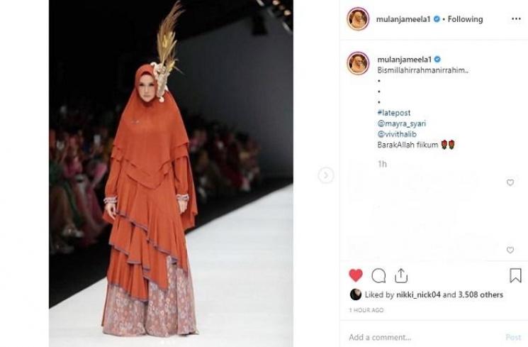 Mulan Jameela di JFW 2019 (Instagram @mulanjameela1)
