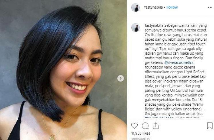 Potret Nabila Faisal, kekasih baru Marcell Darwin. (Instagram/@fastynabila)