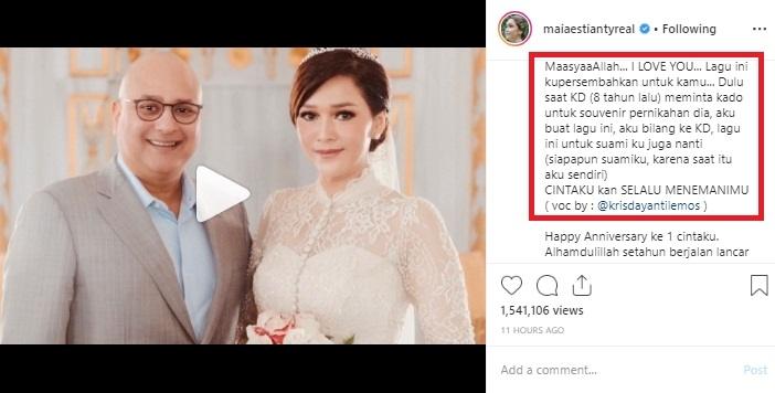 Pernikahan Maia Estianty dan Irwan Mussry. (Instagram/@maiaestiantyreal)