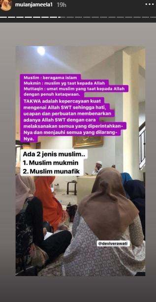 Postingan Mulan Jameela. (Instagram/@mulanjameela1)