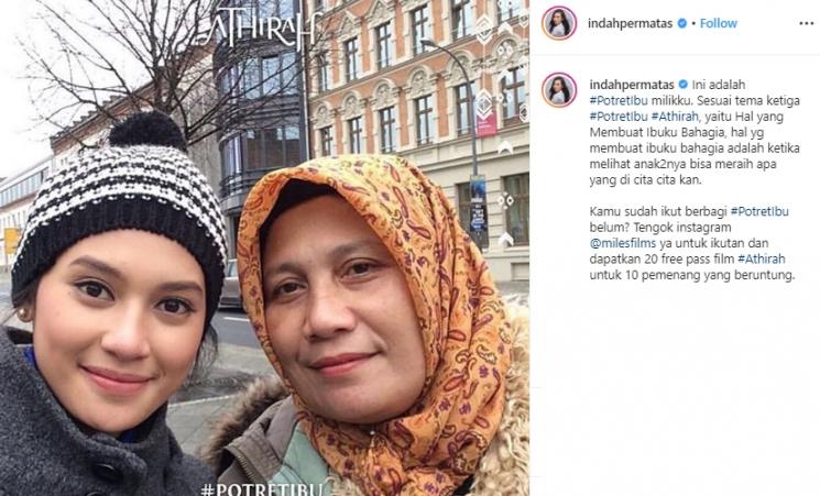Indah Permatasari dan Ibundanya (Instagram/@indahpermatas)