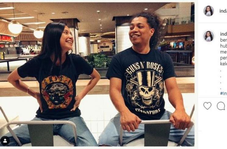 Indah Permatasari dan Arie Kriting (Instagram/@indahpermatas)
