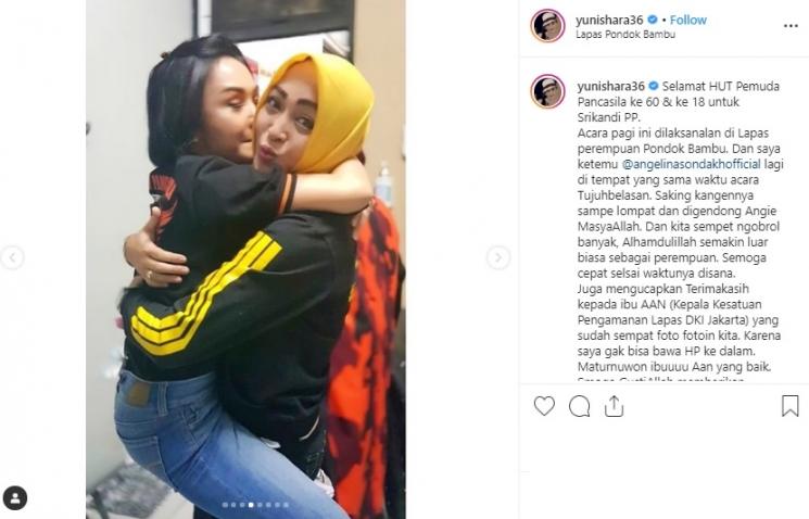 Angelina Sondakh dan Yuni Shara (Instagram/@yunishara36)