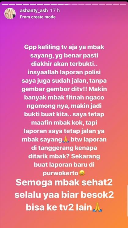 Ashanty sindir Martin Pratiwi (Instagram/@ashanty_ash)