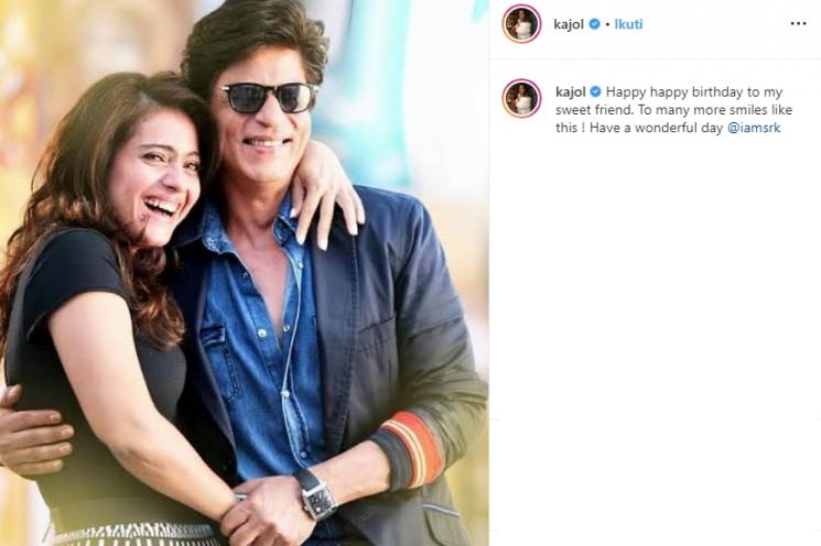 Kajol ucapkan ultah ke Shah Rukh Khan (Instagram/@kajol)