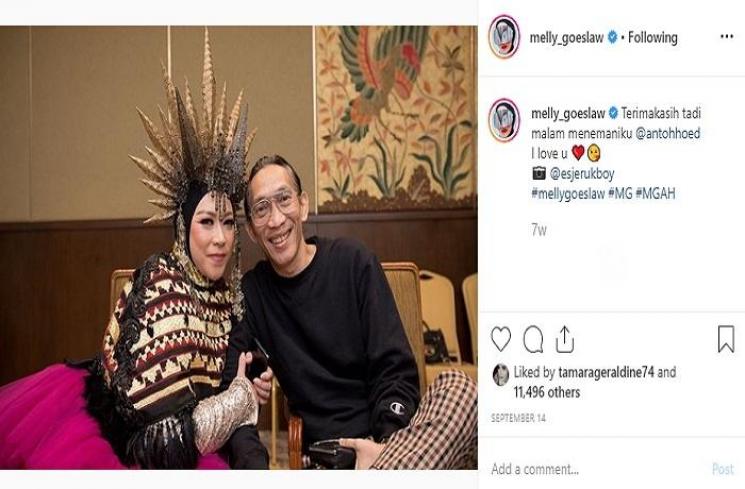 Melly Goeslaw dan Anto Hoed (Instagram @melly_goeslaw)