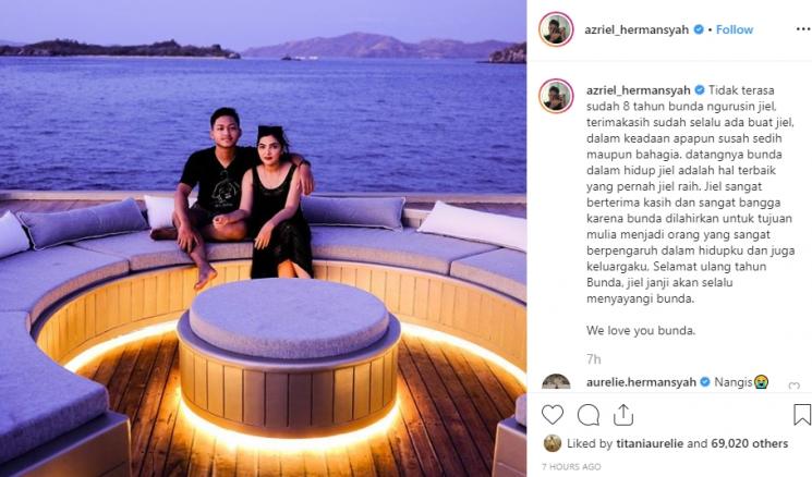 Azriel Hermansyah dan Ashanty (Instagram/@azriel_hermansyah)