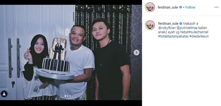 Momen seru Sule dan keempat anaknya (Instagram/@ferdinan_sule)