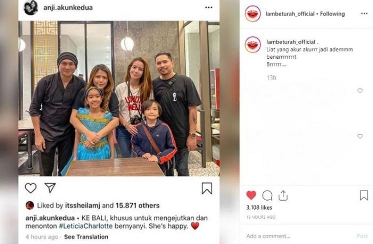 Anji Manji bertemu dengan Leticia (Instagram @lambeturah_official)