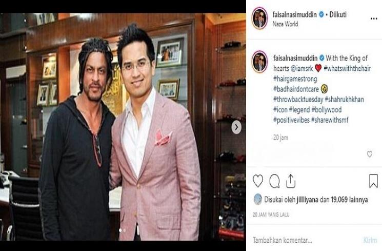Shah Rukh Khan dan Faisal Nasimuddin (Instagram @faisalnasimuddin)