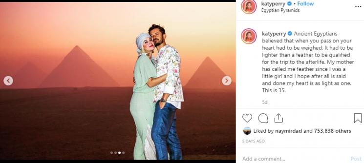Katy Perry dan Orlando Bloom (Instagram/@katyperry)
