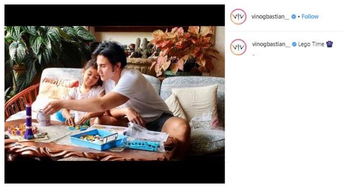 Vino G Bastian dan putrinya. (Instagram/@vinogbastian__)