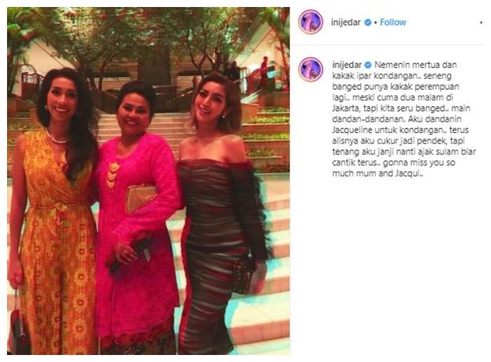Jessica Iskandar dan keluarga Richard Kyle. (Instagram/@inijedar)