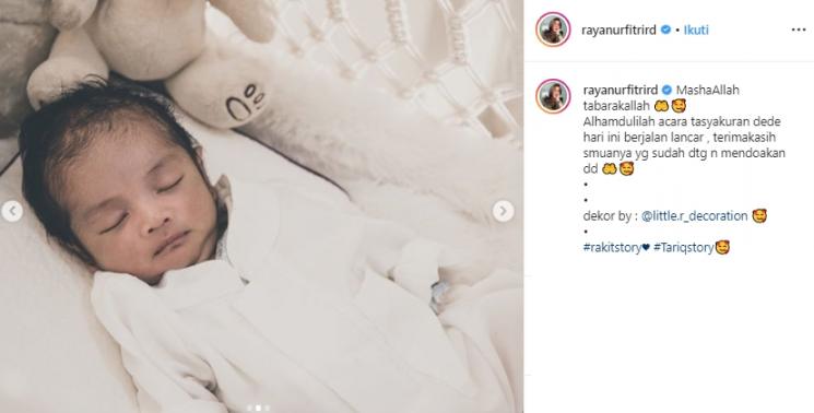 Momen akikah buah hati Raya Kitty (Instagram/@rayanurfitrird)