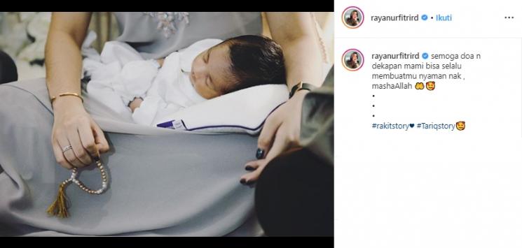 Momen akikah buah hati Raya Kitty (Instagram/@rayanurfitrird)
