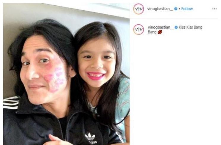 Vino G Bastian dan putrinya. (Instagram/@vinogbastian__)