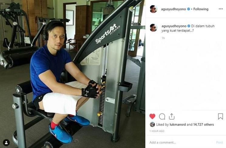 Penampilan Agus Yudhoyono dengan jenggot dan kumis (Instagram @agusyudhoyono)