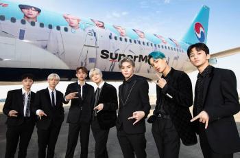 Alamak, Wajah Member SuperM Nampang di Bodi Pesawat Korean Air