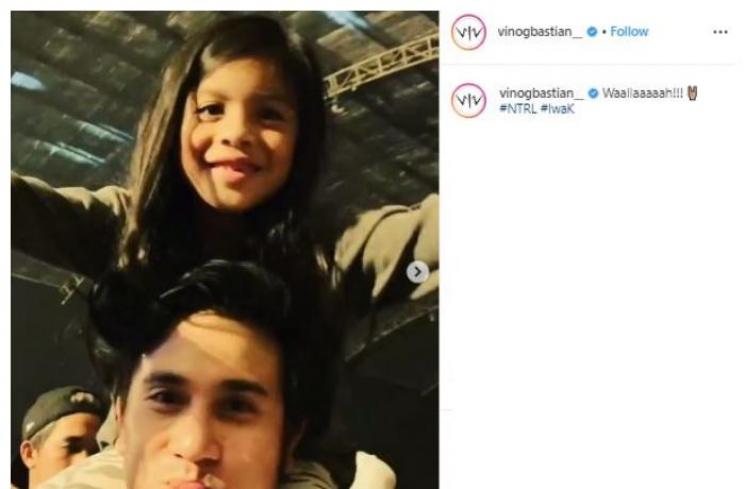 Vino G Bastian dan putrinya. (Instagram/@vinogbastian__)