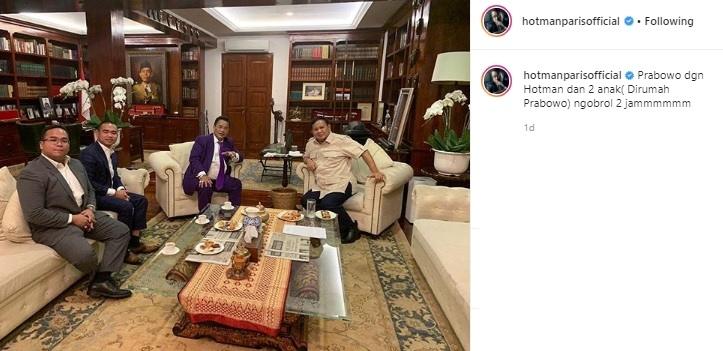 Hotman Paris dan Prabowo. (Instagram/@hotmanparisofficial)