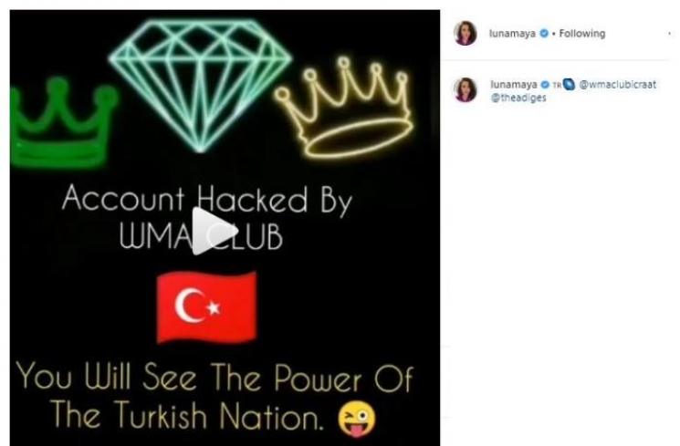 Luna Maya dihack. (Instagram/@Lunamaya)
