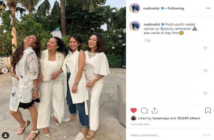 Momen baby shower Paula Verhoeven (Instagram @nadinelist)