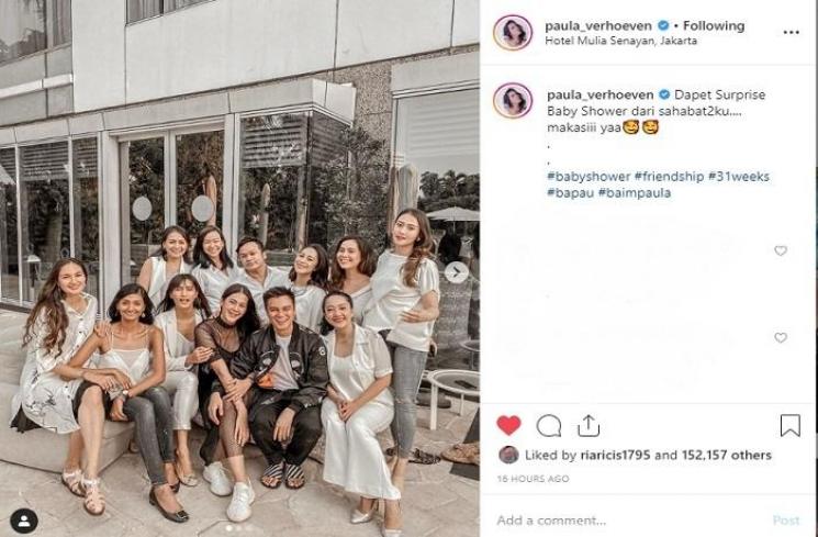 Momen baby shower Paula Verhoeven (Instagram @paula_verhoeven)