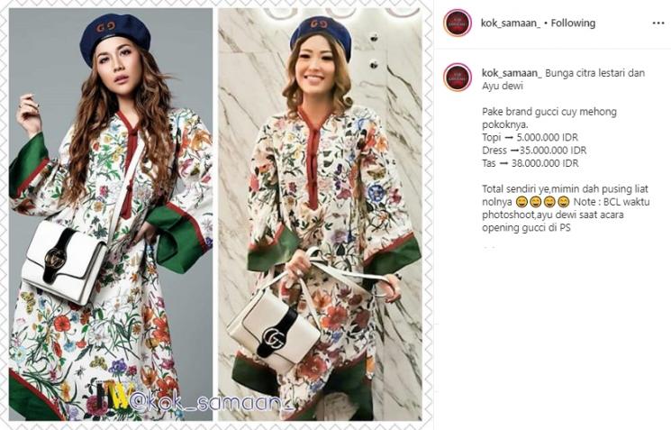Artis dengan busana kembar (Instagram/@kok_samaan_)