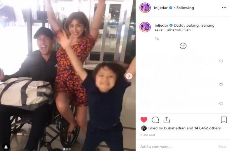 Jessica Iskandar menyambut kedatangan Richard Kyle (Instagram @inijedar)