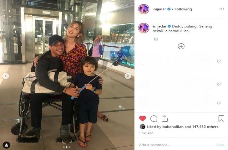 Jessica Iskandar menyambut kedatangan Richard Kyle (Instagram @inijedar)
