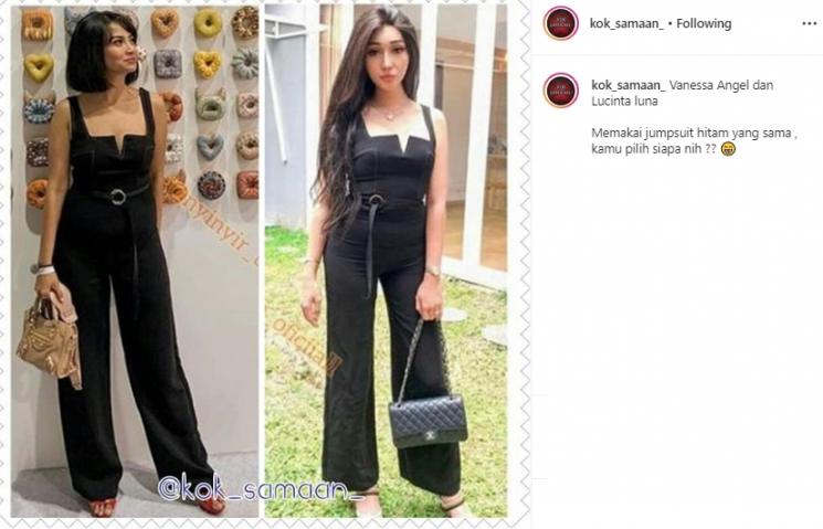 Artis dengan busana kembar (Instagram/@kok_samaan_)
