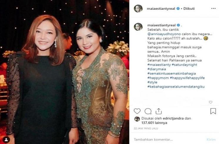 Maia Estianty dan Annisa Pohan (Instagram @maiaestiantyreal)