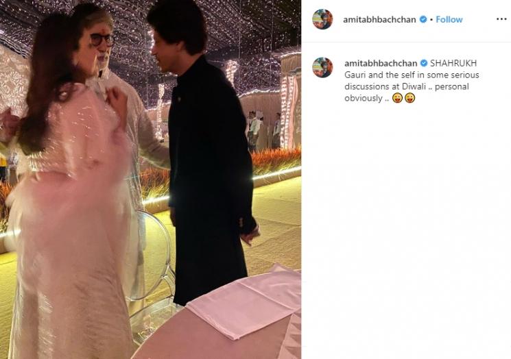 Shah Rukh Khan, Amitabh Bachchan dan Gauri Khan (Instagram/@amitabhbachchan)